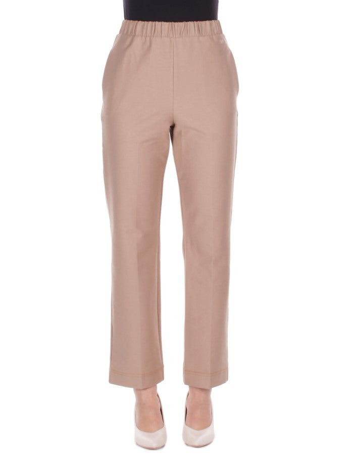 Max Mara Beige Mid Rise Trousers