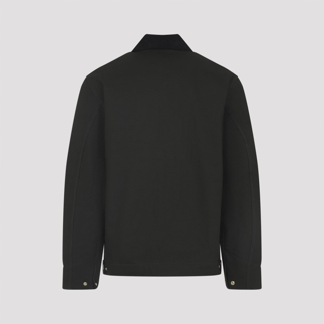 Carhartt Wip Zip-Up Green Cotton Jacket With Structured Collar