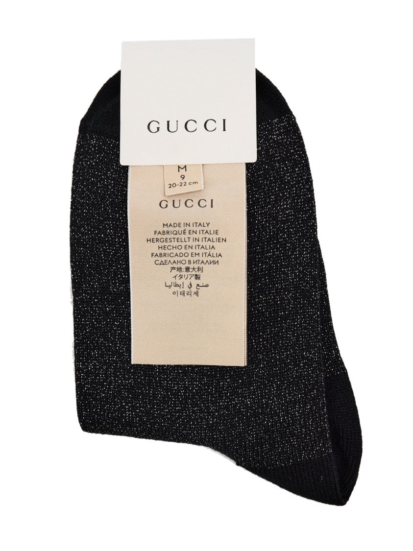 Gucci Gg Monogram Cashmere Ankle Socks
