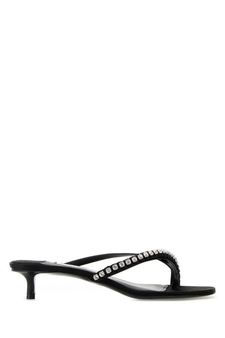 Jimmy Choo Dila 35 Mules In Black Nappa Leather