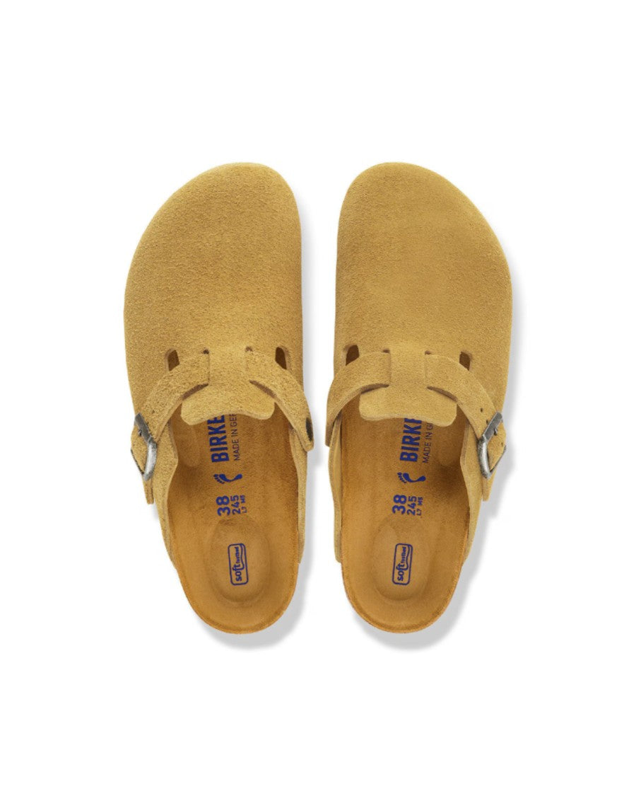 Birkenstock Cork Brown Suede Soft Footbed Clogs