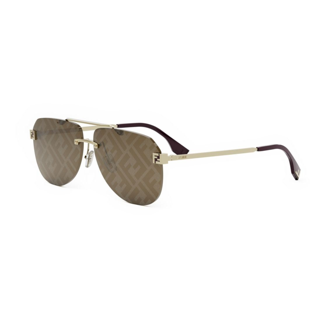 Fendi Fe40115u Double-Bridge Metal Sunglasses