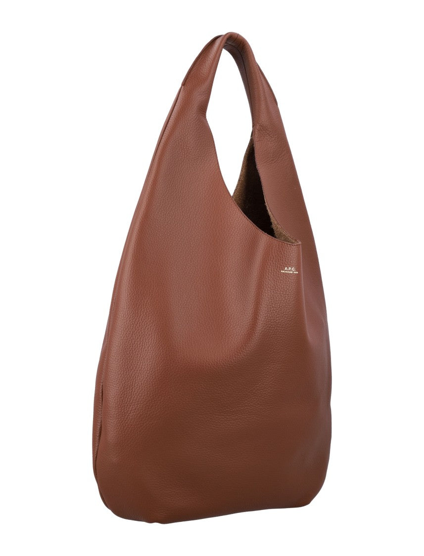 A.P.C. Le Neige Hammered Leather Tote Bag