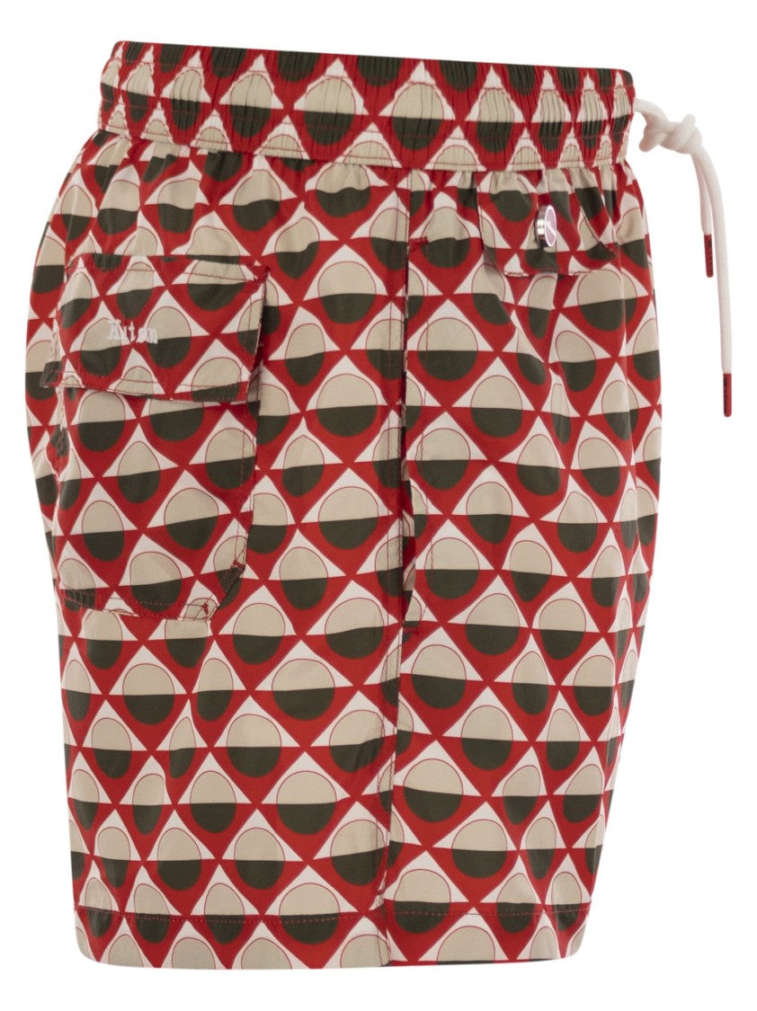 Kiton Patterned Beach Boxers