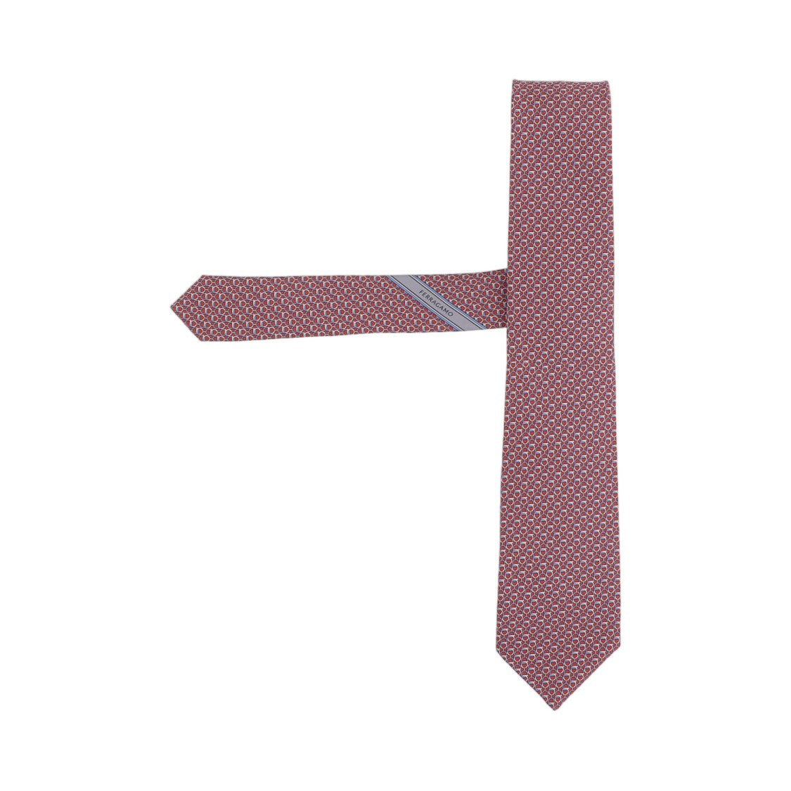 Salvatore Ferragamo Red Patterned Silk Tie