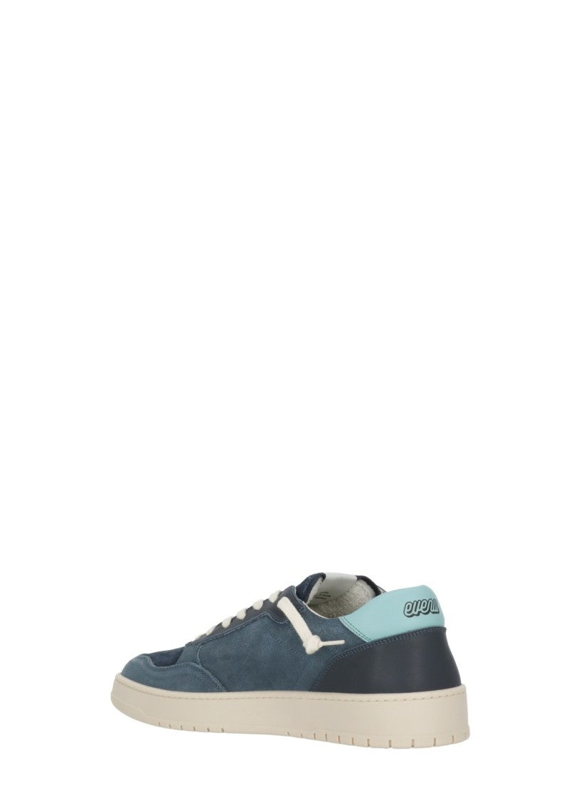 Evenu Equal Blue Suede Low-Top Sneakers
