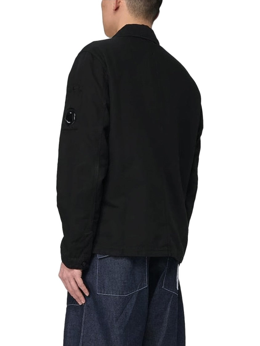 C.P. Company Minimalistic Black Jacket With Classic Collar