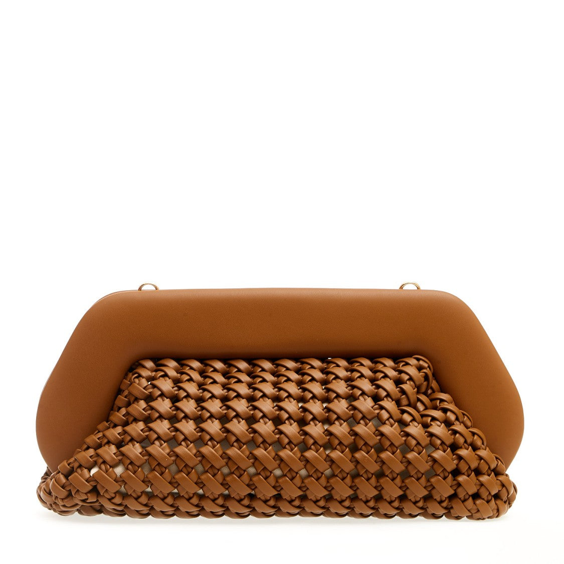 Themoirè Large Braided Leather Clutch
