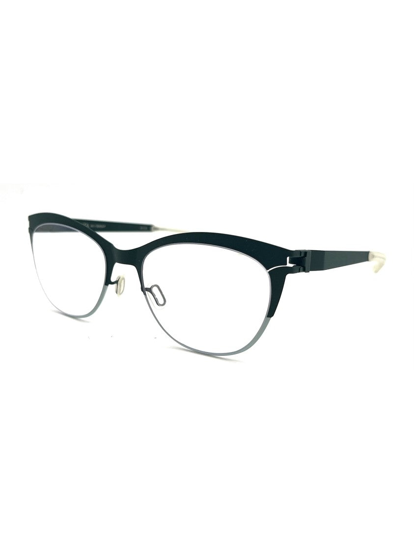 Mykita Green Cat-Eye Optical Frame With Refined Finish