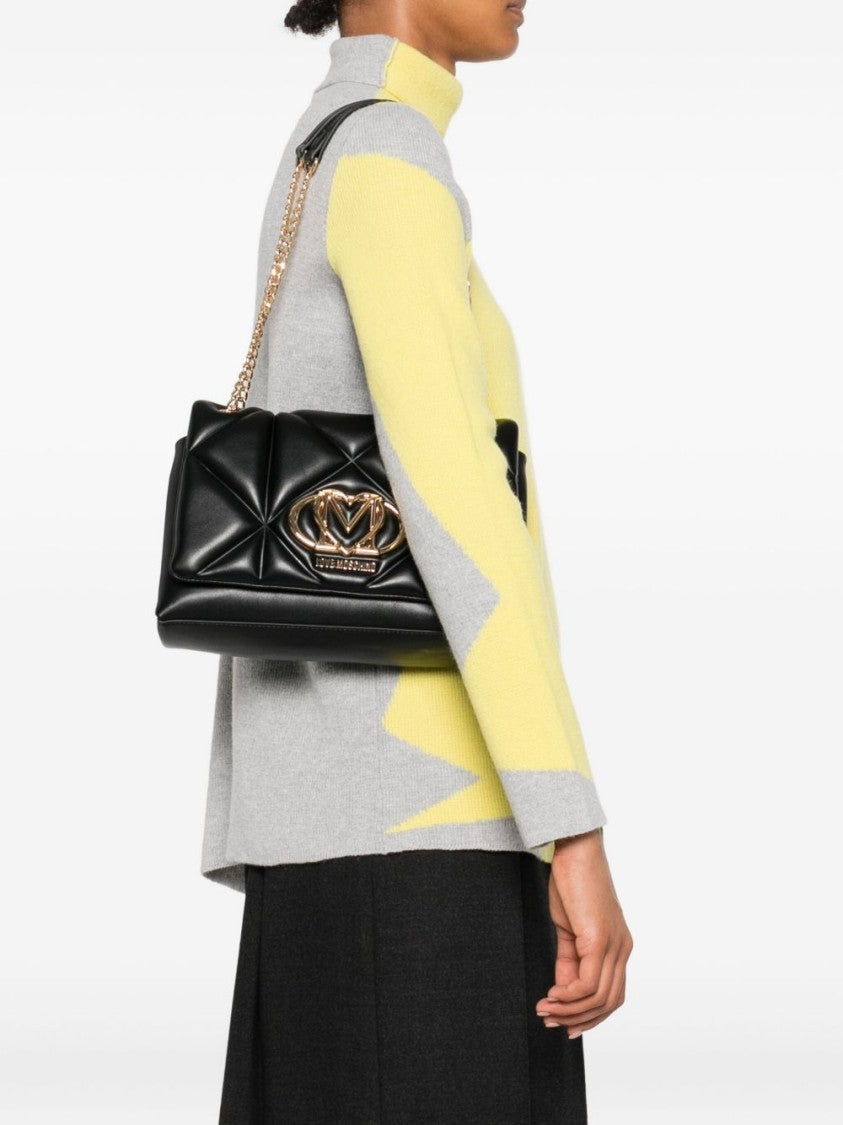 Love Moschino Quilted Shoulder Bag With Gold-Tone Logo