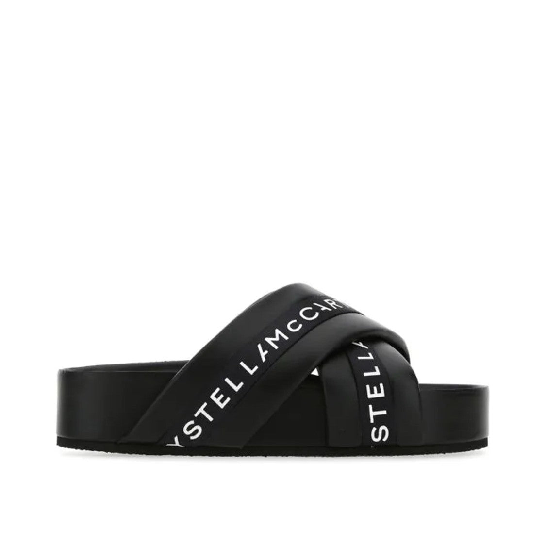 Stella Mccartney Black Logo Slippers