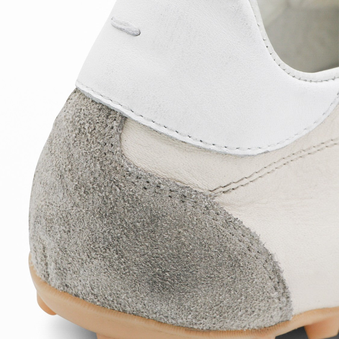 Maison Margiela Low-Profile Beige Leather Sneakers