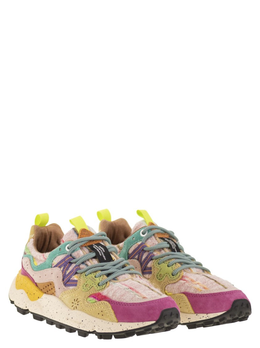 Flower Mountain Yamano 3 - Sneakers In Suede And Technical Fabric