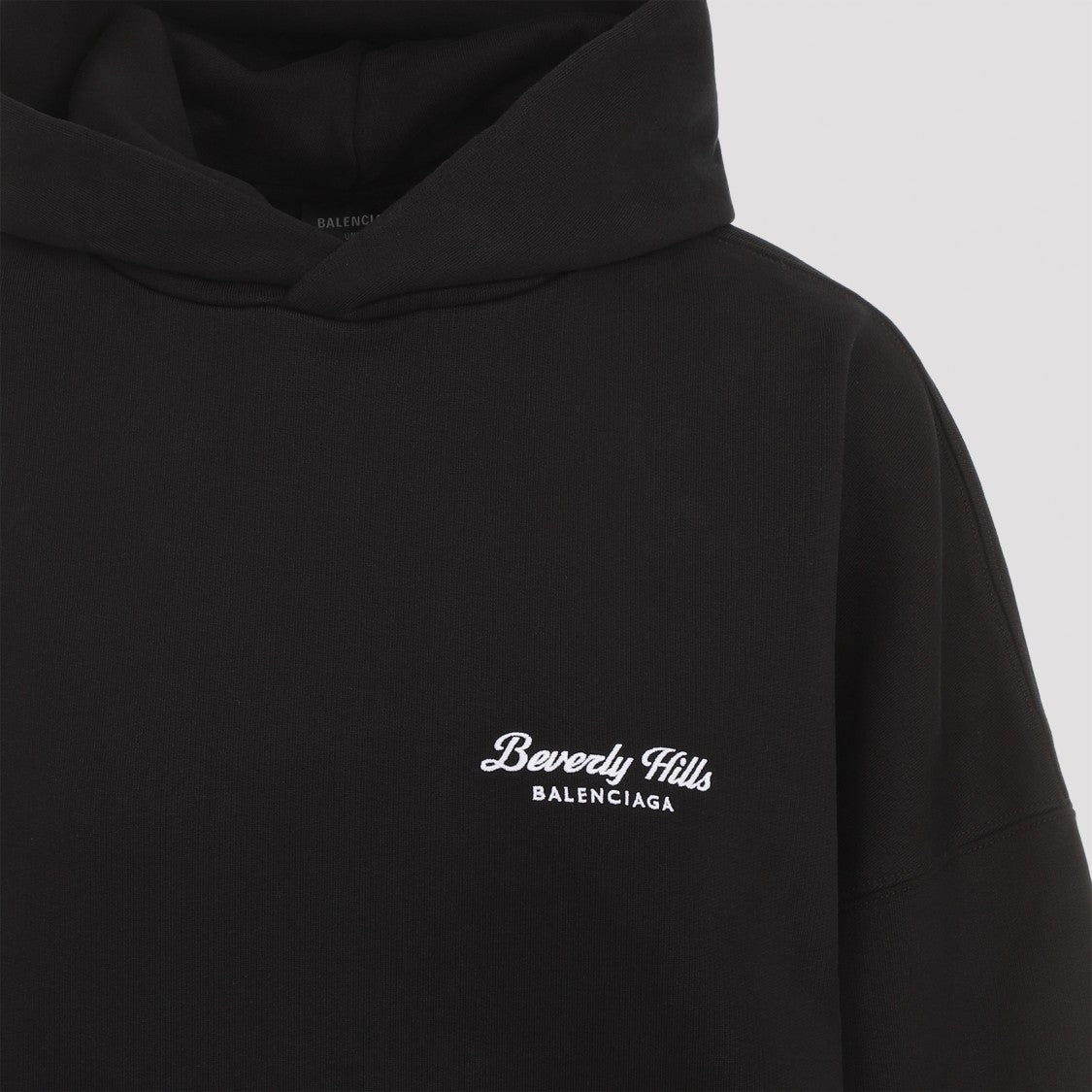 Balenciaga Black Cotton Large Fit Hoodie