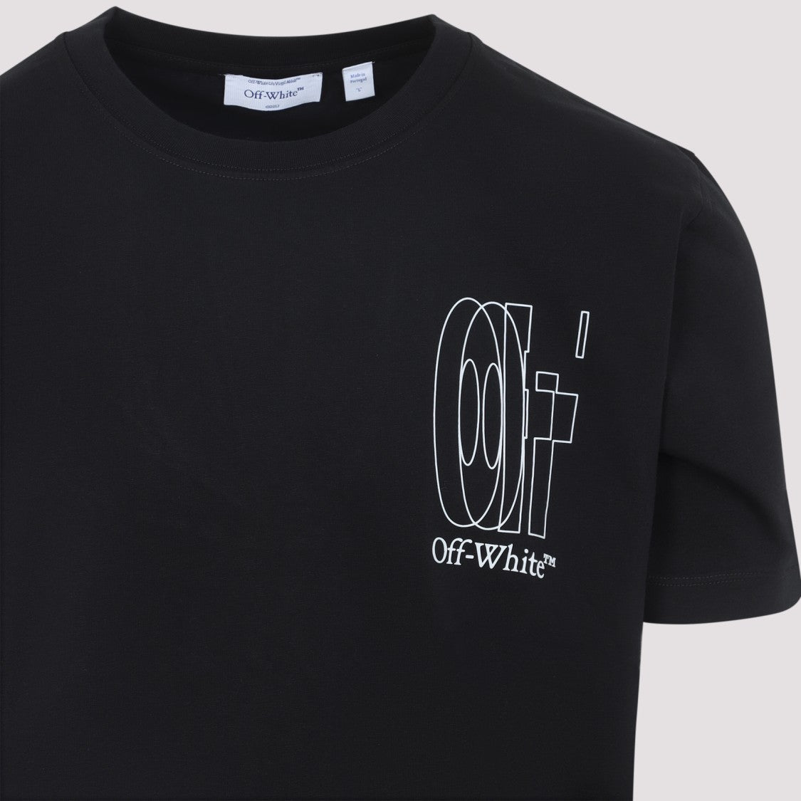 Off-White Black Short-Sleeve T-Shirt With Graphic Elements