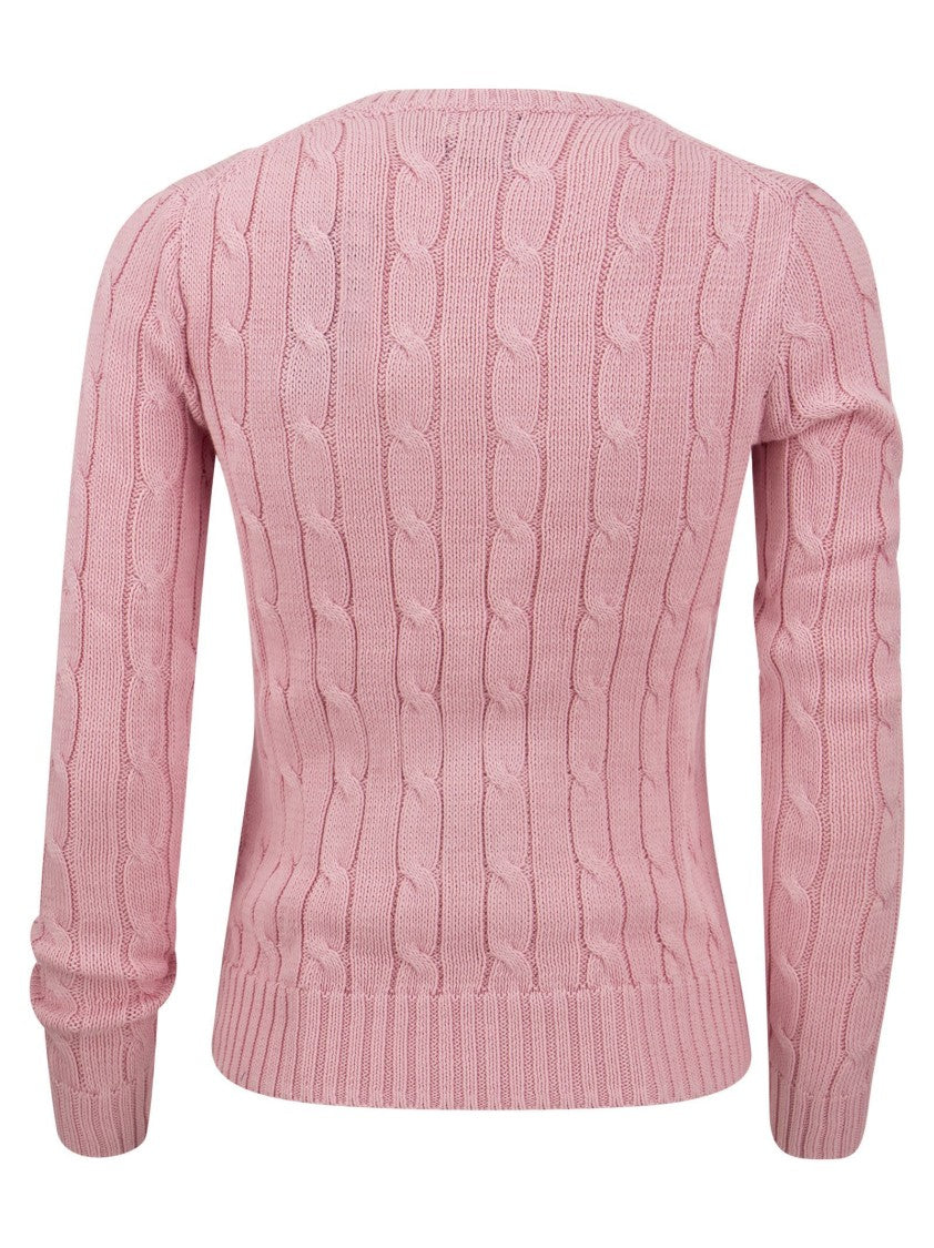 Polo Ralph Lauren Slim-Fit Cable Knit Sweater With Ribbed Details