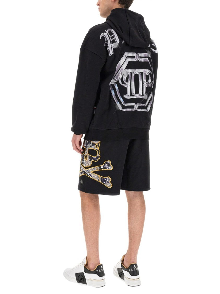 Philipp Plein Relaxed-Fit Black Hoodie