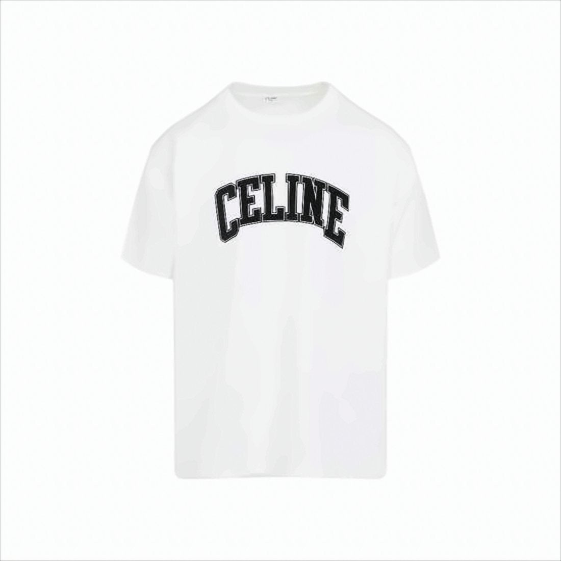 Celine Short-Sleeve T-Shirt With Bold Logo