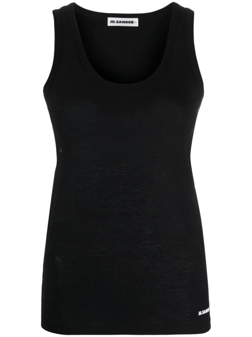 Jil Sander Cotton Scoop Neck Sleeveless Top