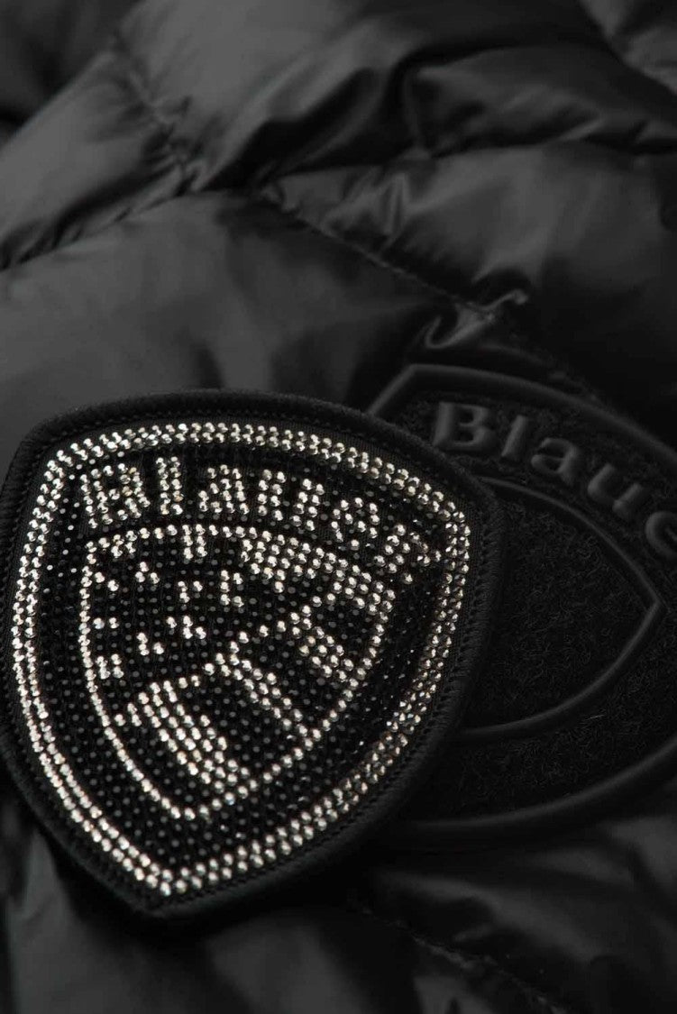 Blauer Puffer Coat With Detachable Hood