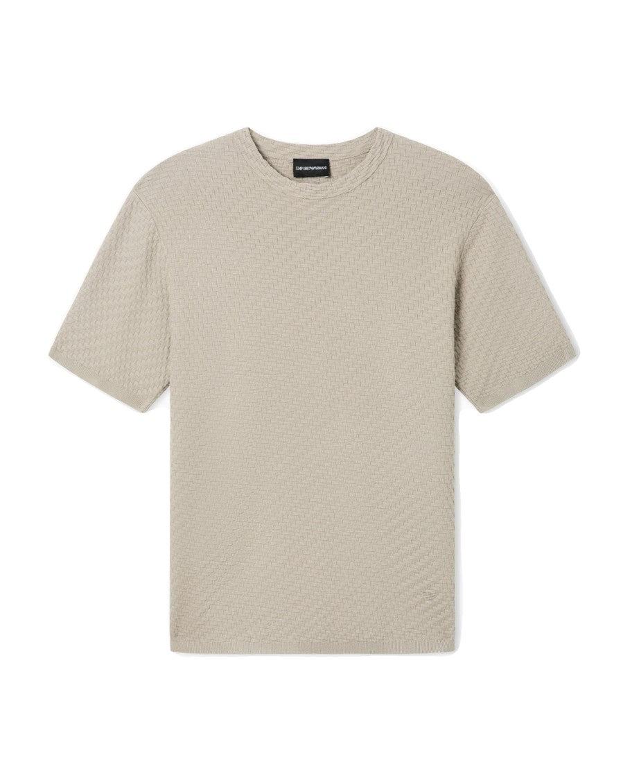 Emporio Armani Textured Knit T-Shirt