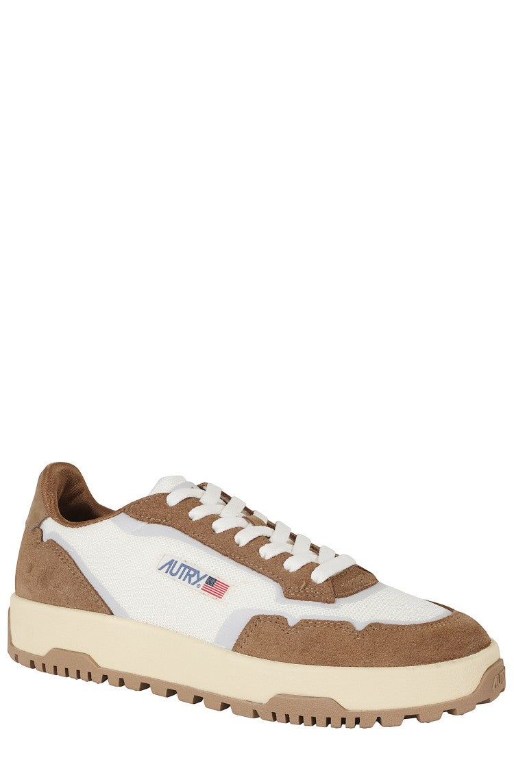 Autry White Brown Wildplace Low Mesh Suede Polyester Sneakers