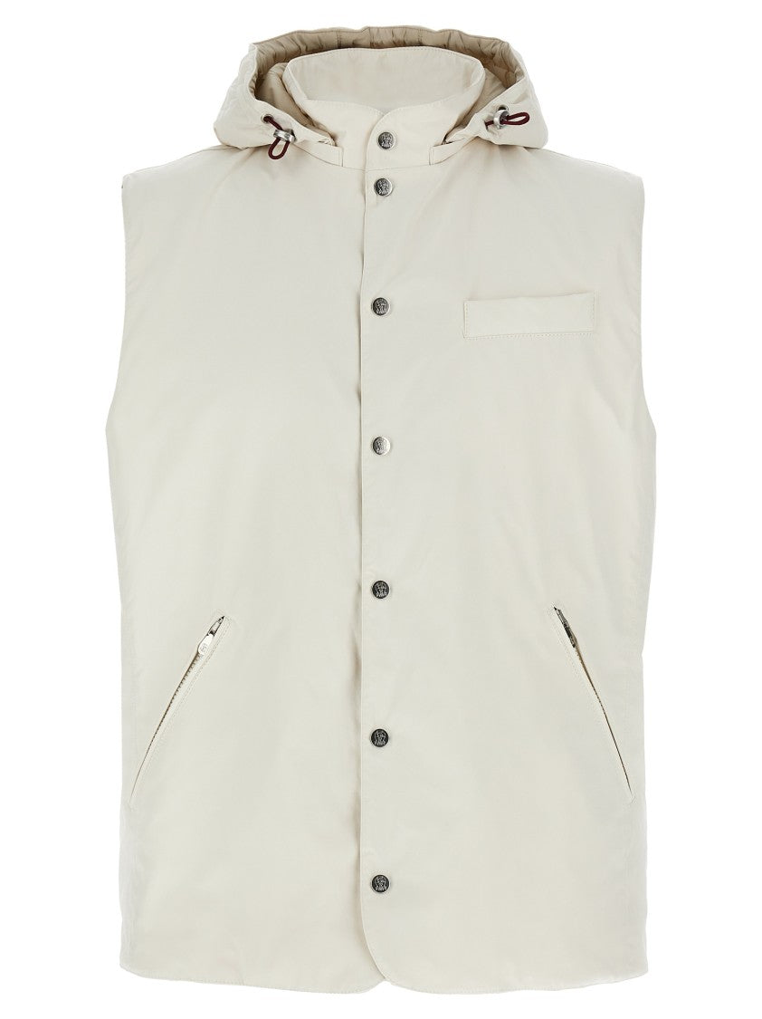 Brunello Cucinelli Water-Repellent Vest With Removable Hood