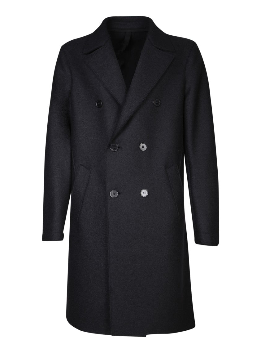 Harris Wharf London Double-Breasted Trench Coat With Tailored Fit And Detailing