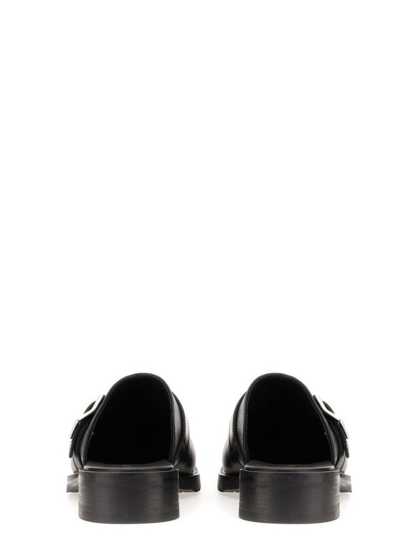 Our Legacy Camion Slip-On Silver Buckle Leather Mules