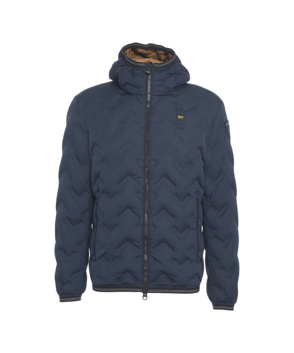 Blauer Quilted Hooded Puffer Jacket With Two-Way Zipper