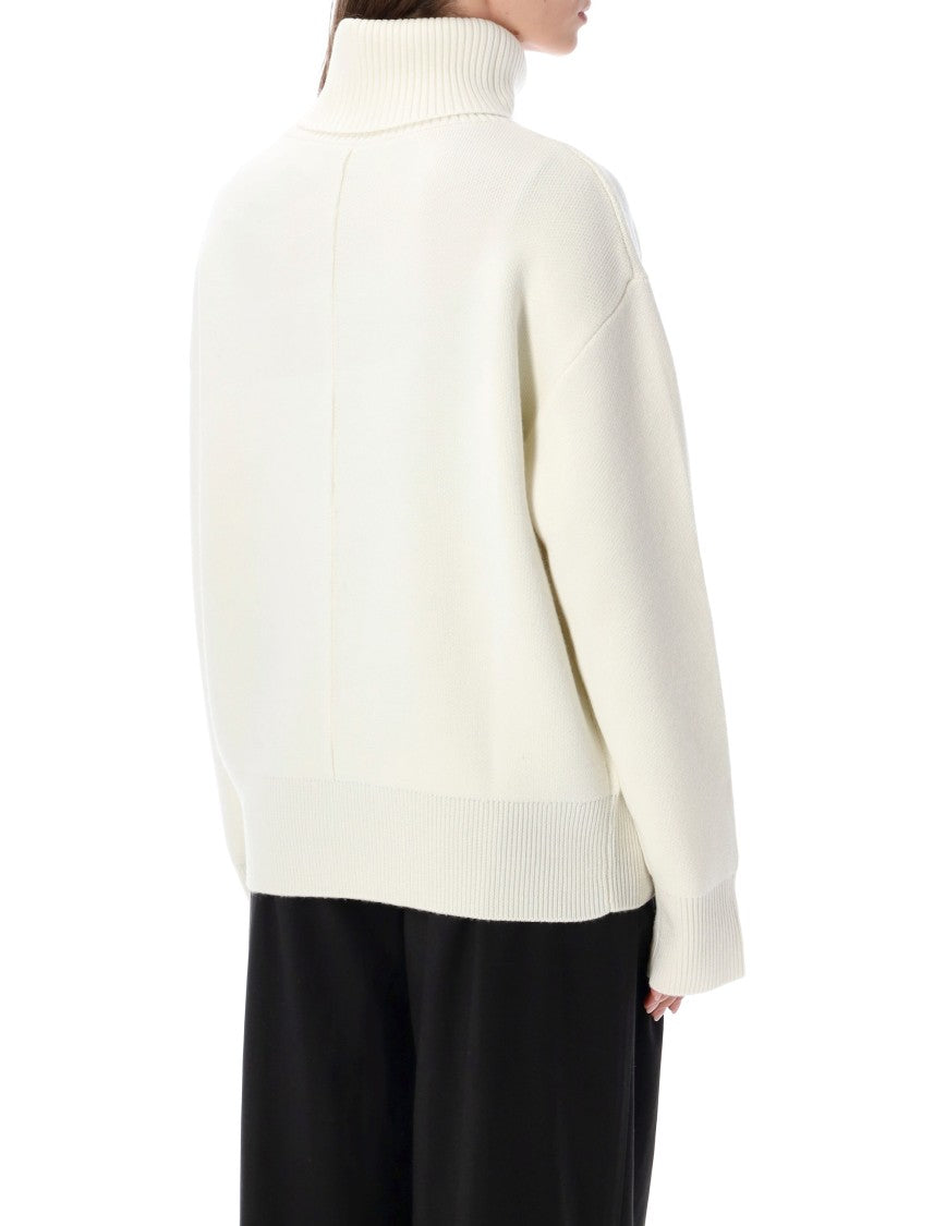 Rhea Thick Ribbed Relaxed Silhouette Turtleneck Sweater
