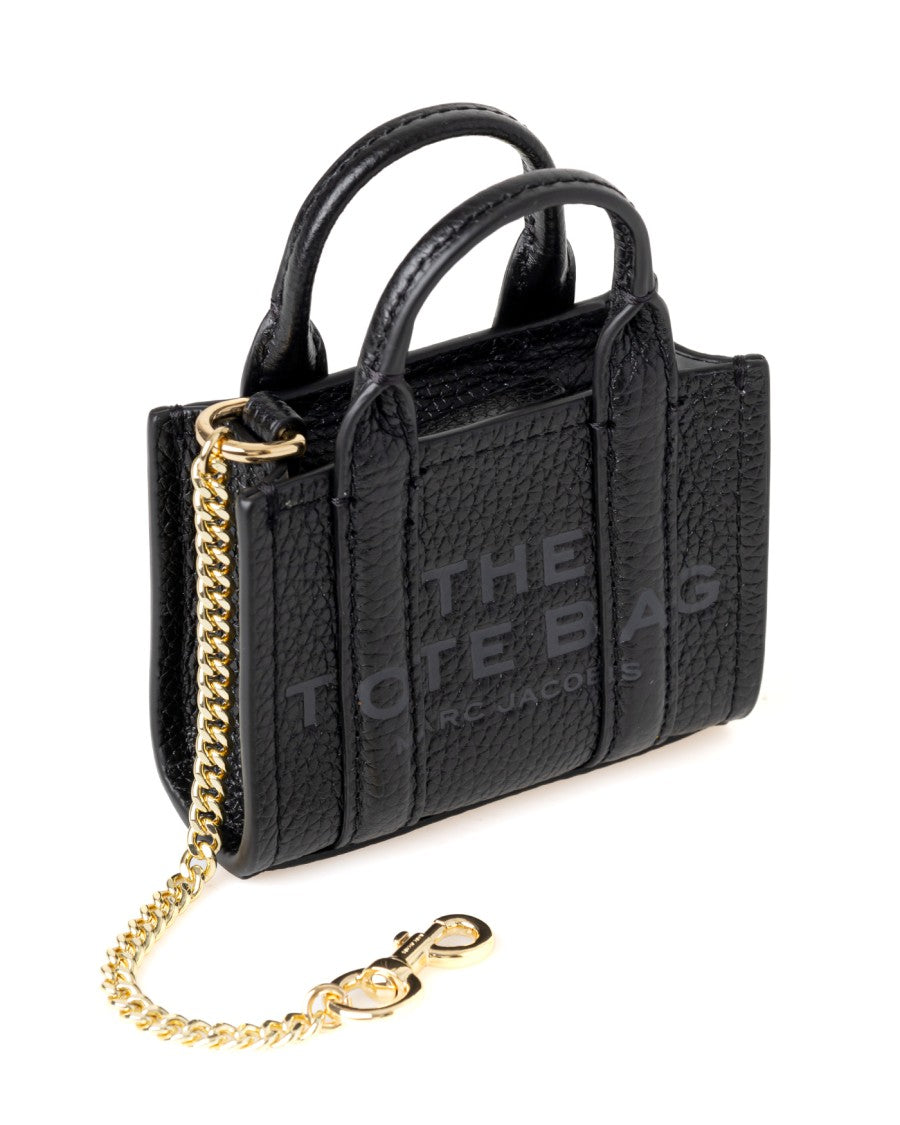Marc Jacobs Nano Leather Charm With Iconic Branding