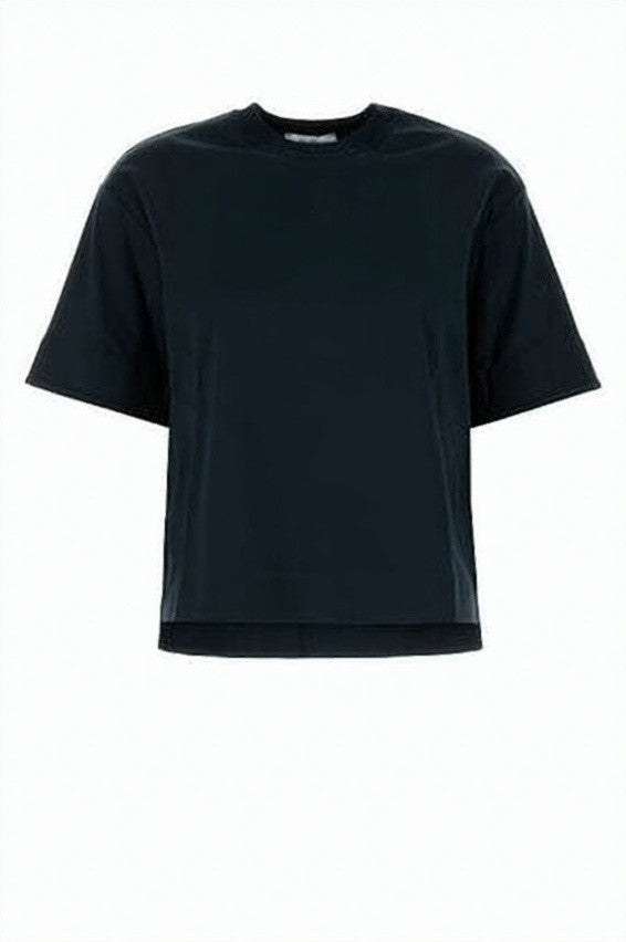 Max Mara Cropped Black Short-Sleeved Top