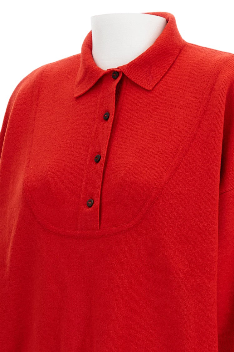 Jacquemus Heavyweight Virgin Wool And Cashmere Polo Sweater With Bib Panel