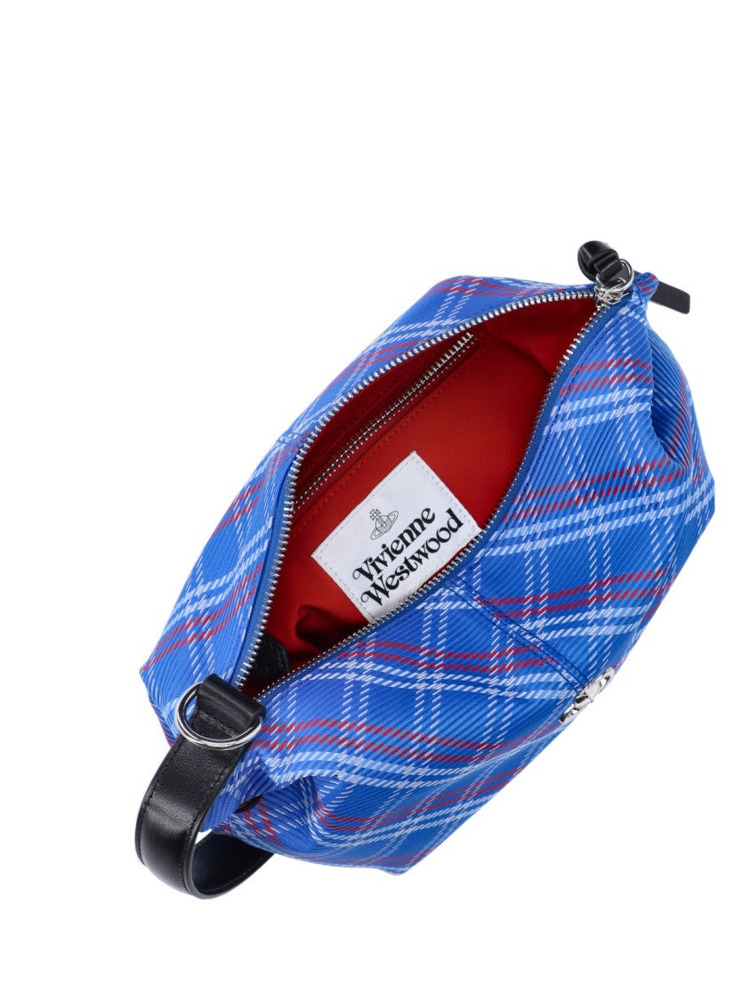 Vivienne Westwood Stuart Check Zip Wash Pouch