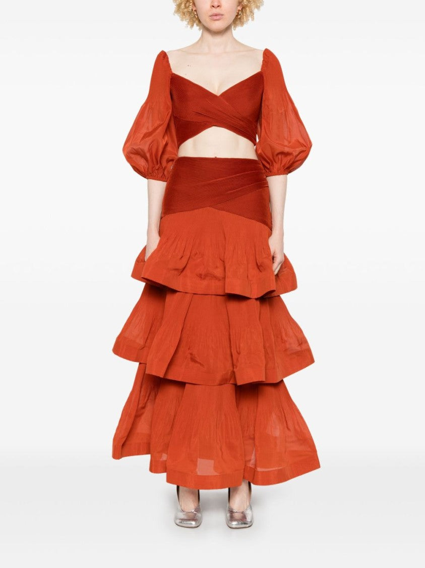 Zimmermann Pleated Top With Draped Details