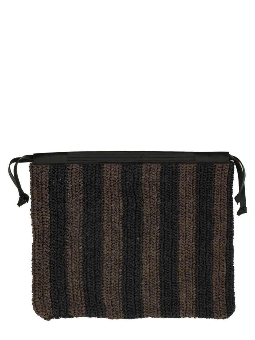 Alysi Textured Raffia Maxi Bag