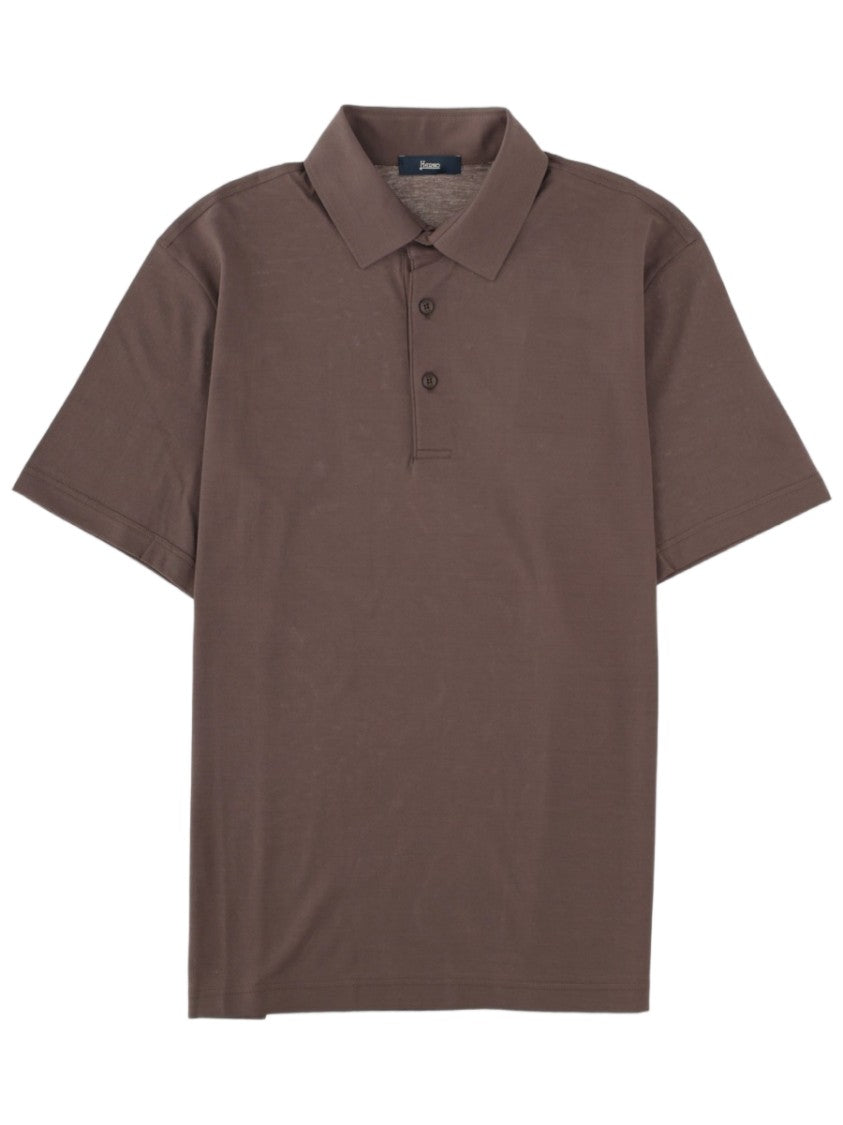 Herno Minimalist Smooth Cotton Polo Shirt