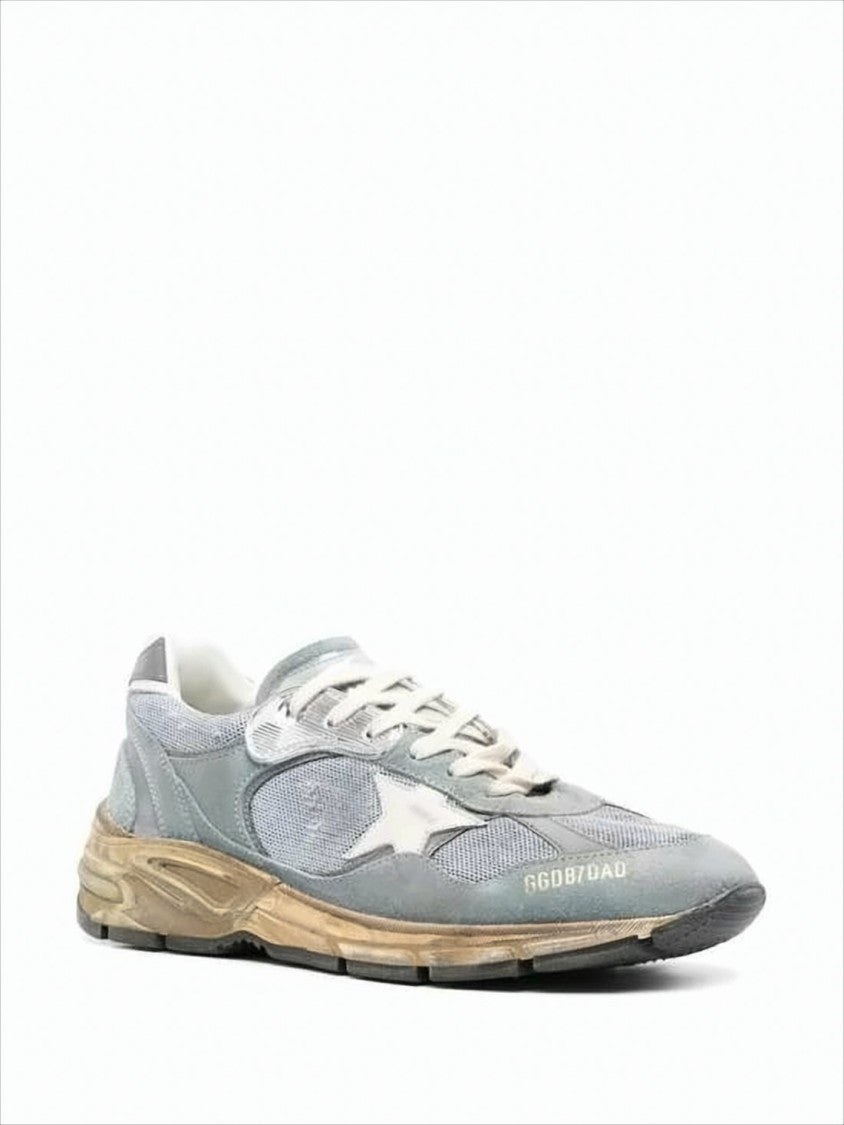 Golden Goose Low-Top Suede And Mesh Sneakers With Distressed Sole