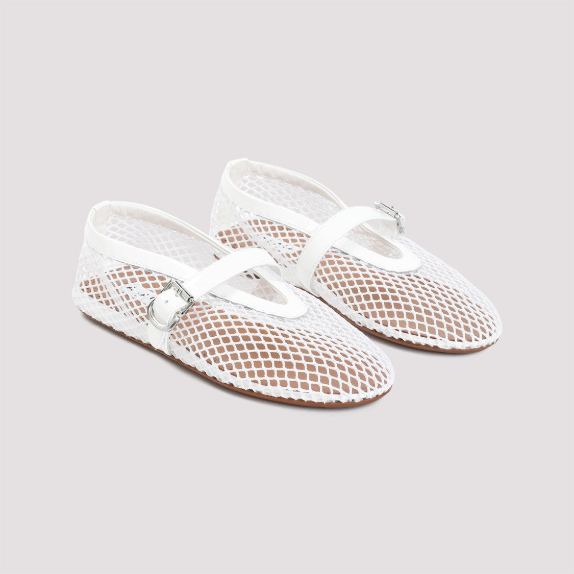 Alaïa White Flat Mesh Ballerinas