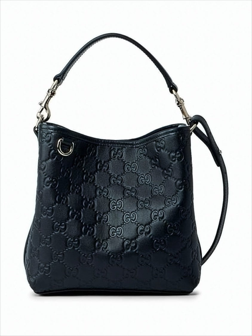 Gucci Embossed Leather Shoulder Bag