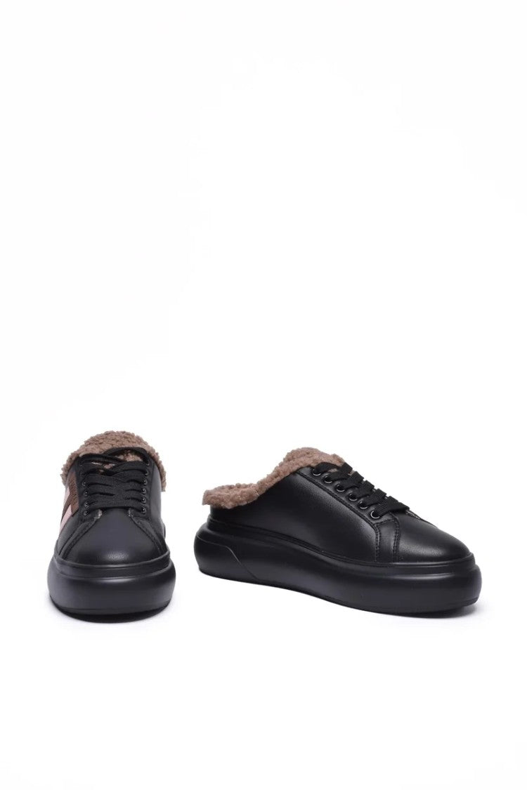 Twin-Set Black Rubber Women's Rubber Mules