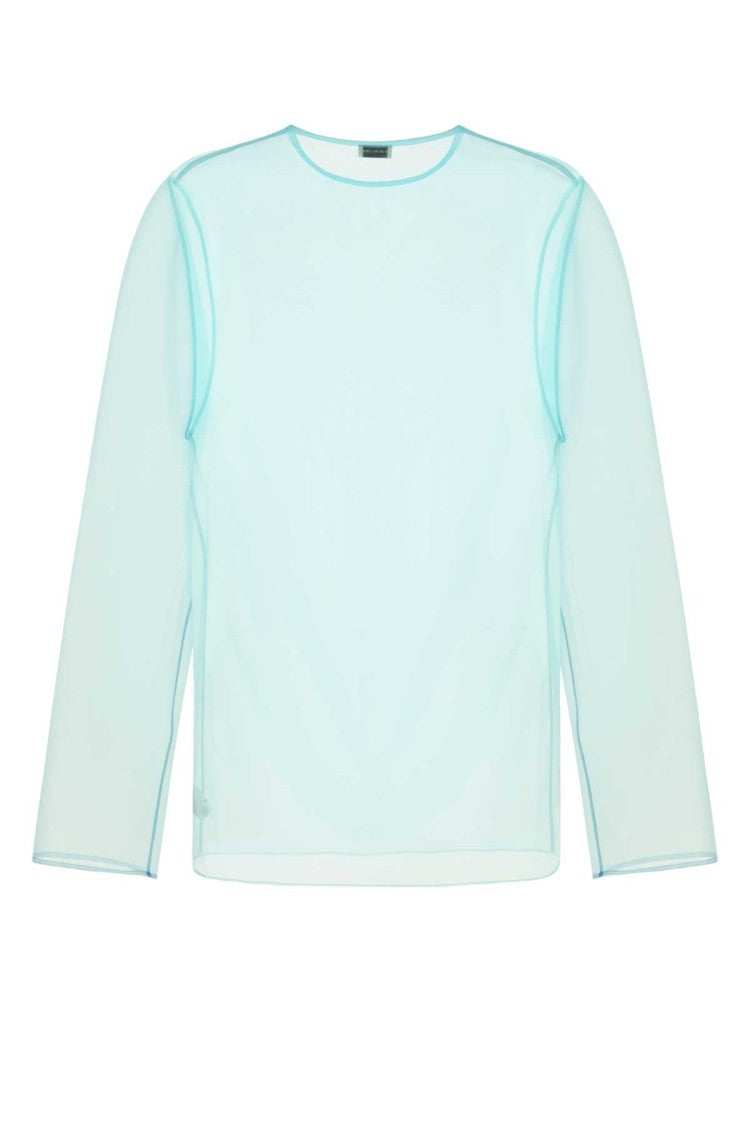 Dries Van Noten Light Blue Organza Camille Top
