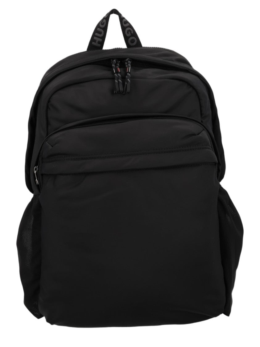 Hugo Ayden Sleek Black Recycled Polyamide Backpack