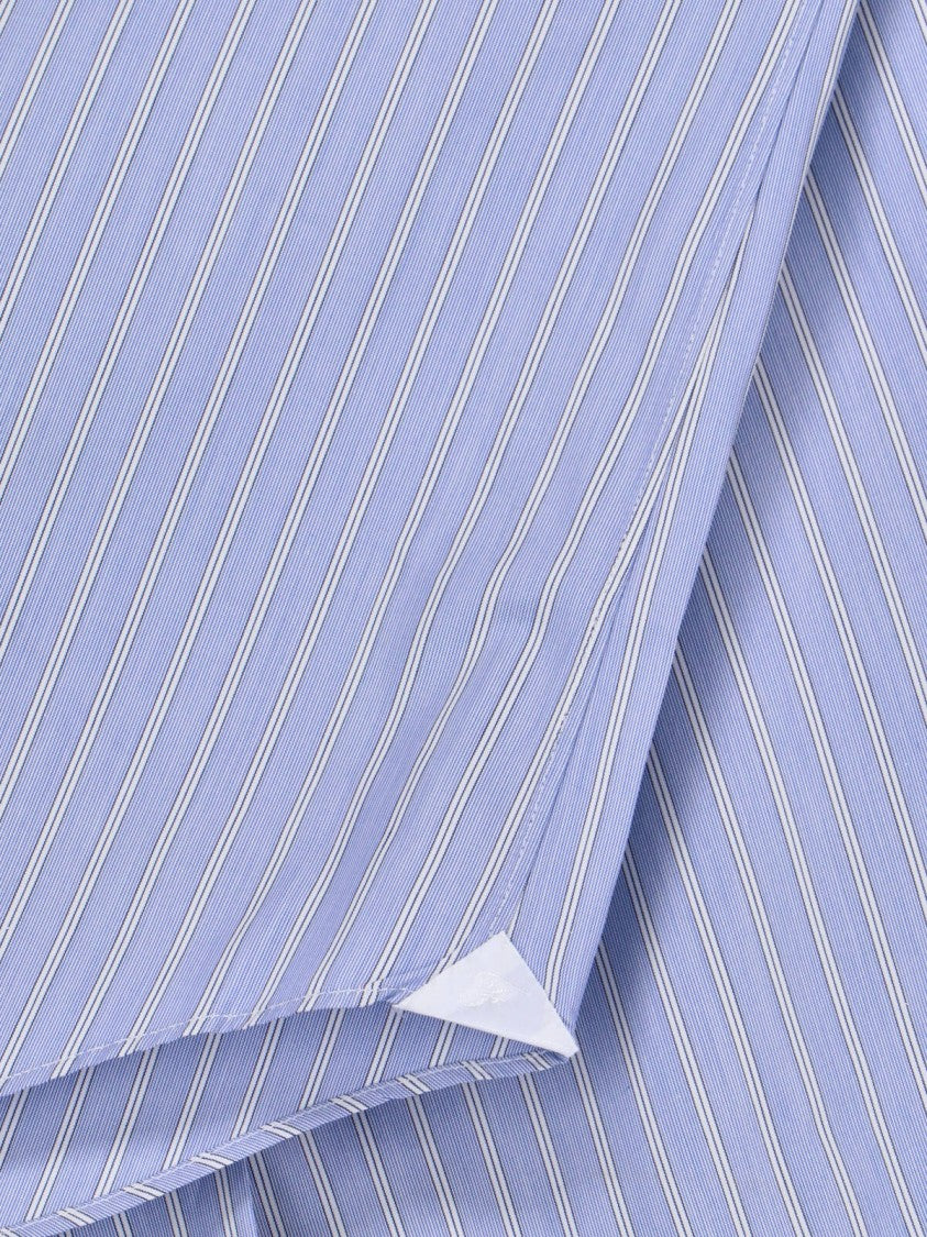 Finamore Milano' Striped Shirt – Light Blue