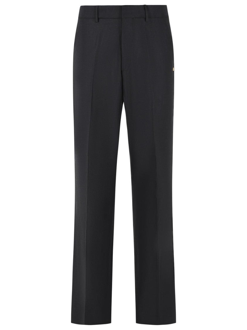 Amiri Black Virgin Wool-Blend Ma Straight-Leg Pants
