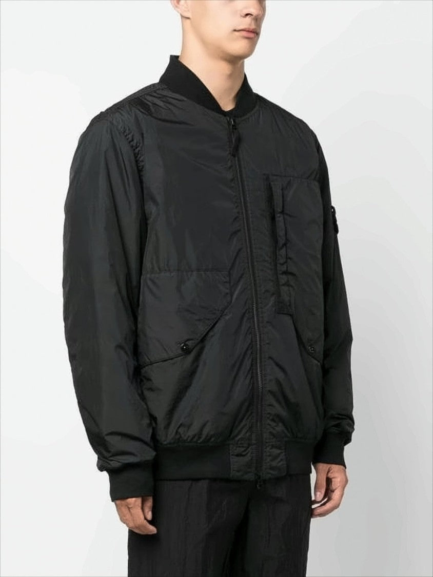 Stone Island Padded Jacket With Front Zip Closure
