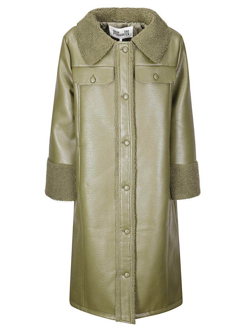 Baum Und Pferdgarten Long Shearling-Style Coat With Synthetic Fur And Oversized Fit