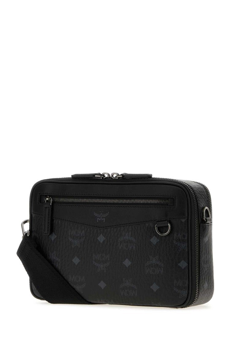 Mcm Printed Canvas Small Diamond Crossbody Bag