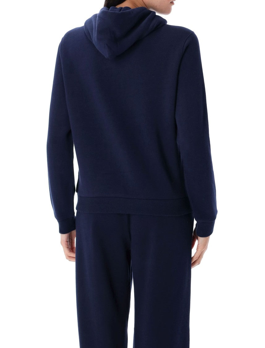 Polo Ralph Lauren Blue Zip-Up Hoodie With Drawstring